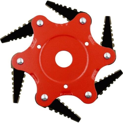 Agricultural Weeding Lawn Mower Blade Serrated Six-leaf Cutter Lawn Mower Blade Six-leaf Cutter Mowing Head Garden Tools