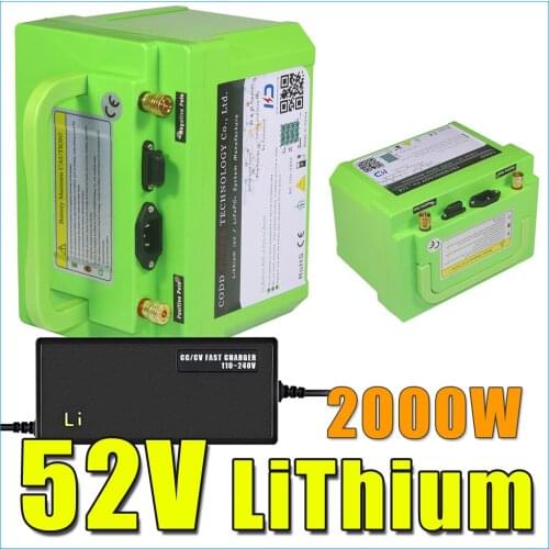 14S 52V 30AH 40AH 1000W 2000W Ebike Lithium Battery