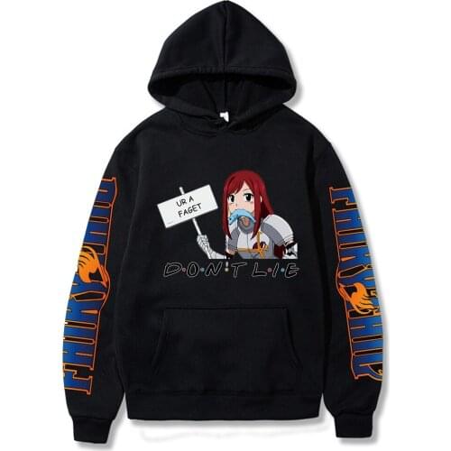 Men Hoodies Women Clothing Fairy Tail Hoodie Japanese Style Hooded Winter Warm Pullover Fashion Funny Streetwear Unisex