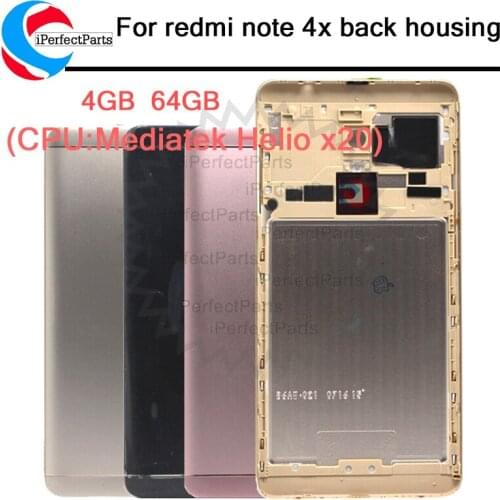 For Redmi Note 4X Pro 4GB 64GB Metal Cover Case For Redmi Note 4X Pro Back Battery Cover Housing Replacement Parts