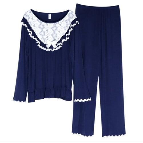 New confinement clothes modal thin section postpartum summer maternity pajamas plus size spring and autumn nursing clothes suit