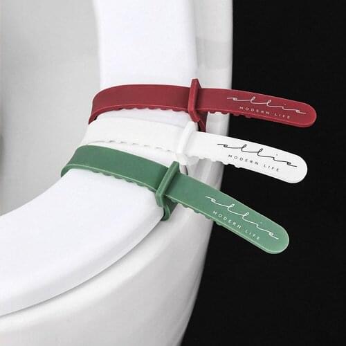 Bathroom Toilet Seat Cover Lifter with Snap Sanitary Closestool Seat Cover Handle Lid Lifter Travel Home Bathroom Products