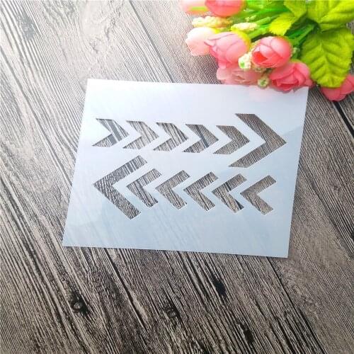 Double arrows Scrapbooking tool card DIY album masking spray paint template cake stencils laser cut templatesST173