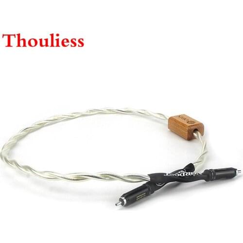 Thouliess Pcs HiFi Nordost Odin 75Ohm Coaxial Digital Cable RCA to RCA Interconnect Cable with Rhodium plated WBT Plug