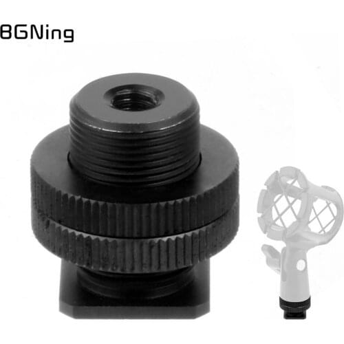 1/4" to 5/8" Inch Thread Female to Male Adapter Screws with Dual Lock Nuts Tripod Mic Cold Shoe Mount DSLR Camera Accessories