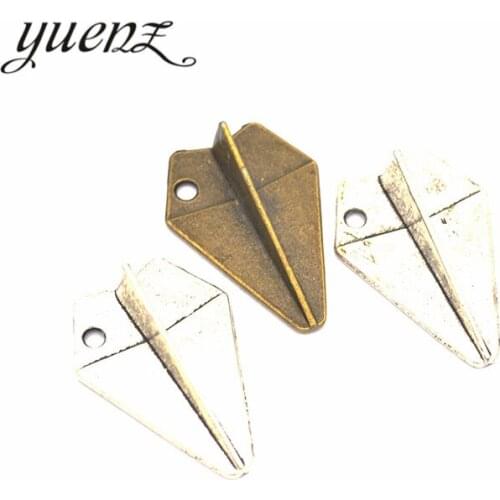 YuenZ 5pcs Alloy Metal Antique Silver color Paper plane Pendants Charms DIY Jewelry Findings For Necklace Jewelry Making J135