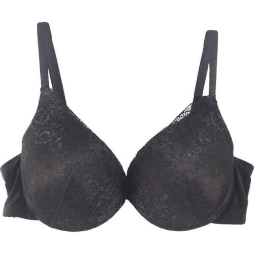 Free Shipping 2018 Women Bra Padded bra Lace Deep "V" Push Up underwear 2 Color Good Feel 32-38 B-C NO.1131