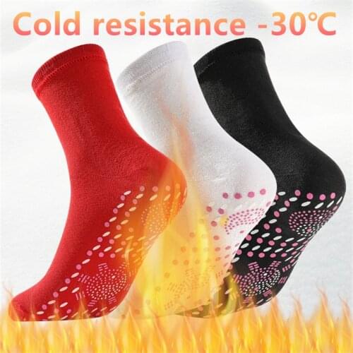 1 Pair Self-heating Magnetic Socks Health Care Socks Winter Cold Season Anti-fatigue Socks