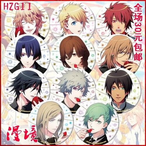 1pc Uta no Prince Sama Anime Kurusu Syo Masato Ittoki cartoon 58mm BADGE Handsome Boys Brooch