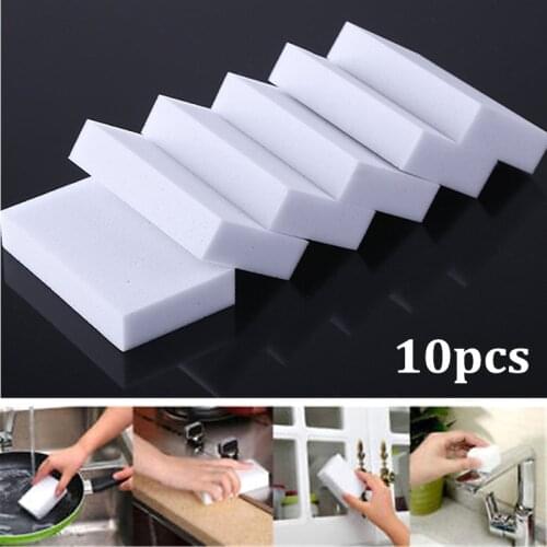 10pcs Cleaning Magic Sponge Eraser Melamine Cleaner Foam Cleaner Kitchen