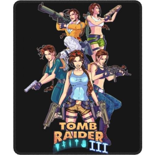 20 Years Of Tomb Raider Awesome Mouse Pad Lara Croft Adventer Game Non-Slip MousePad Natural Rubber Computer Keyboard Desk Pad