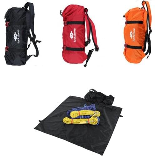 210D Nylon Ultralight Folding Rock Foldable Climbing Caving Rope Bag Sling Cord Gear Holder Carry Backpack & Ground Sheet