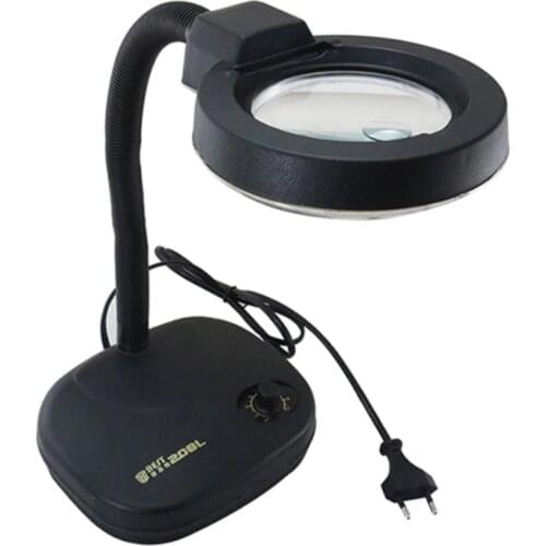 36 LED Desk Lamp Magnifiers 360 Degrees Bst-208l Mobile Phone Maintenance Adjustable Brightness Can Rotate 5-10X Magnifying