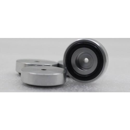 4PCS Audio Amplifier All Aluminum Feet Chassis Machine Foot Sound Box Shock Absorption Gold Silver 39×10mm Rubber Ring