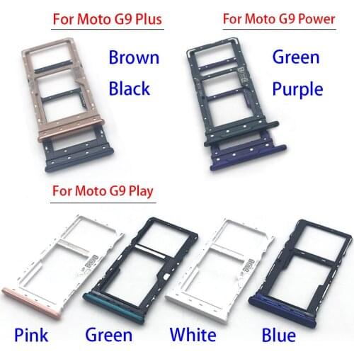 5pcs New For Motorola Moto G9 Play / G9 Plus / G9 Power Sim Card Tray SD Card Reader Socket Slot Holder Replacement Part