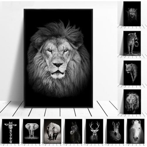 5D DIY Diamond Painting Black and White Animals Diamond Mosaic Diamond Embroidery Full Round Drill Home Decor Cross Stitch Kits