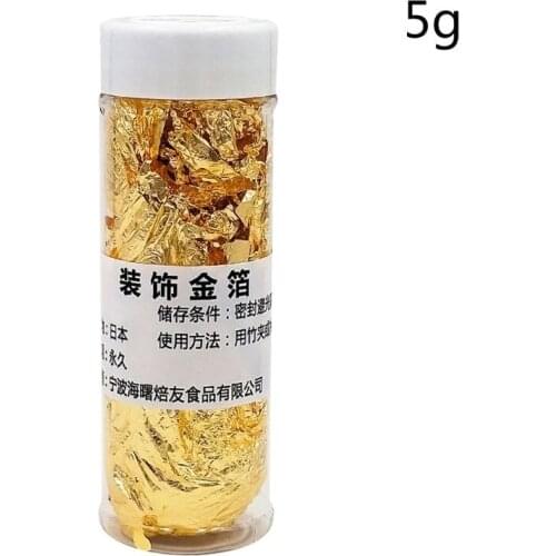 5g/Jar Gold Foil Paper Safety Baking Decoration for Manicure DIY Mask Home Bar
