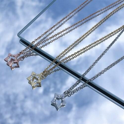 One Piece Simple Pendant Necklace For Women Hollow Star Fashion Necklace Jewelry