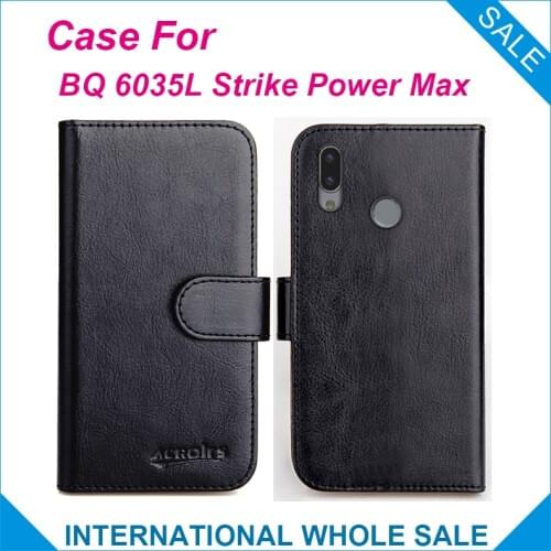 BQ 6035L Strike Power Max Case 6 Colors Flip Slots Leather Wallet Cases For BQ 6035L Cover Slots Phone Bag Credit Card