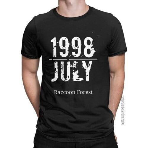 Raccoon Forest July 1998 T Shirts For Men Pure Cotton Casual T-Shirts Crewneck Tees Classic Short Sleeve Tops New Arrival