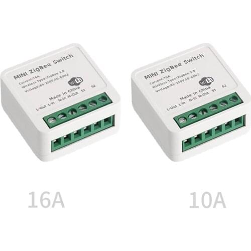 Voice Dual Control Tuya Zigbee Smart Light Switch Module, Smart Home Automation Breaker Supports Control,White