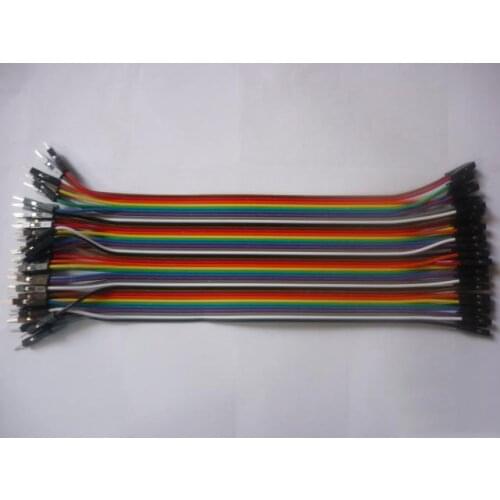 Dupont Cable Line Colorful 20cm 2.54mm 1Pin 1P - 1P Male to Female M/F Jumper Wire for Arduino 40pcs/Lot