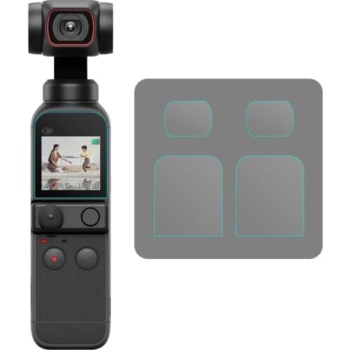 Lens Protective Film Kit for DJI Pocket 2 Tempered Glass Screen Protector Gimbal Camera Anti Scratch for Osmo Pocket 2 Accessory