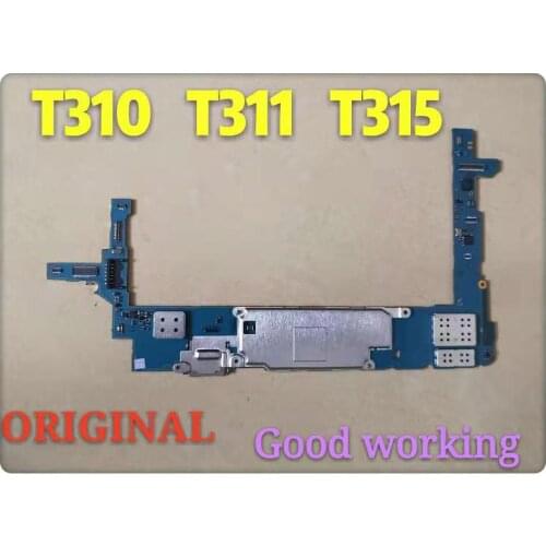 Original Unlocked Motherboard For Samsung Tablet 3 8.0 T311 T310 T315 Android OS Logic Board Good Working Eu Version Plate