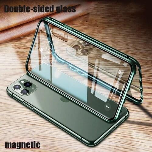 360 Metal Magnetic Case For iPhone 11 Pro Max Cases For iPhone X XR XS MAX 7 8 6 6S Plus Cover Coque