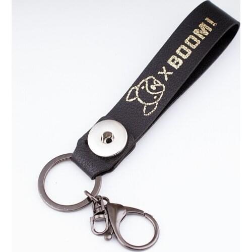 2020 new PU leather 18mm snap button jewelry Keychain good quality key NV221