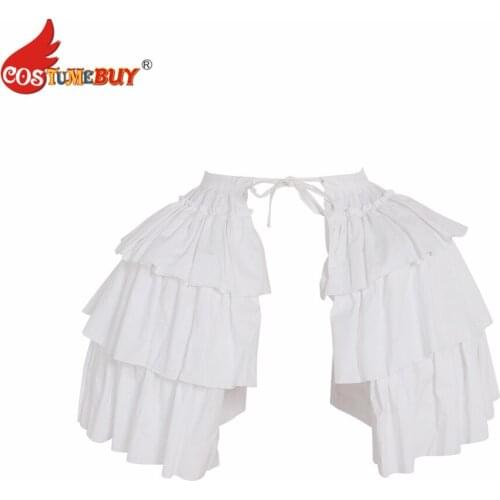 Costumebuy Medieval Victorian Rococo Gothic Dress Petticoat Bustle Crinoline Wedding Underdress Jupon Underskirt Pannier White