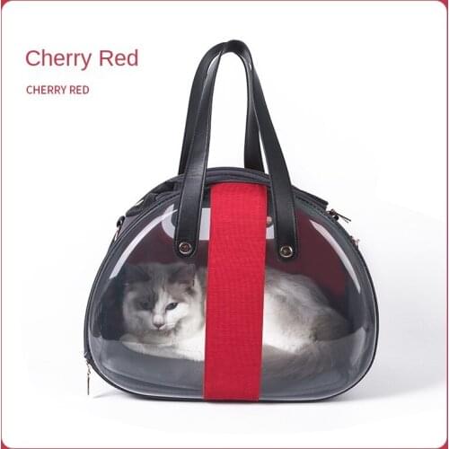 Transparent Cat Carriers Outdoor Dog Shoulder Handbag Folding Portable Travel Space Bag Pet Supplies