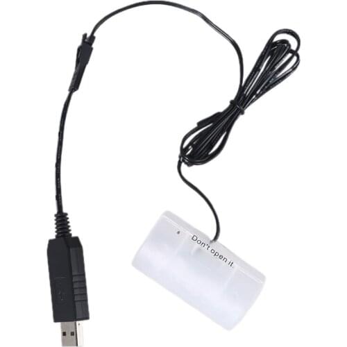USB to D Cell Battery Eliminator Cable Replace 1-4pcs D Size 1.5V Batteries for Clocks Remotes Toys Electronic Device