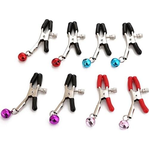 Sexy Nipple Breast Clamps Metal Chain Women Adult Sex Toy for Couples Products Collars Metal Clips Stimulator Teaser Games