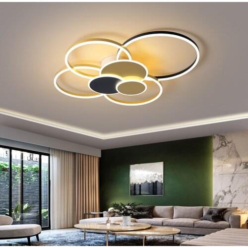 Modern LED Ceiling Lights For Living Room Bedroom Dining Room Nordic Ring Combination Deco Ceiling Lamp Indoor Lighting Fixtures