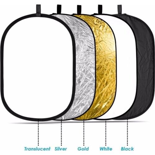 Lightdow 35'' x 47'' / 90 x 120cm 5 in 1 Portable Collapsible Light Photography Reflector for Studio Multi Photo Disc