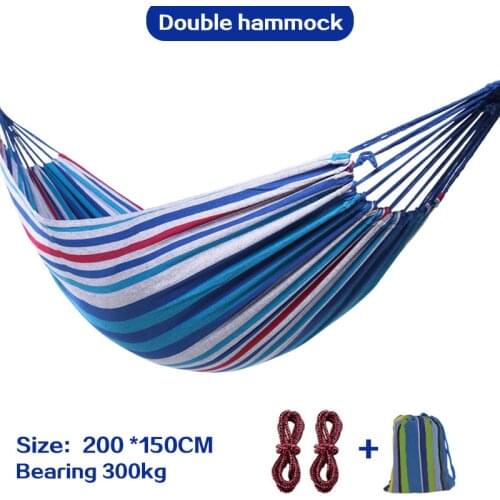 Rainbow Outdoor Hammock Leisure Double 2 Person canvas Hammocks Ultralight Camping Hammock with backpack