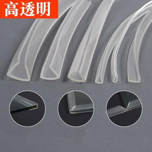 2 Meters U-Channel Rubber Edging Sealing Strip Shower Door Glass Durable Multiple Size Sealing Tape Edge Guard Weatherstrip Tool