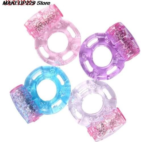 Penis Vibrating Ring Lasting Enlarge Cock Harness Prepuce Bondage Men Sex Toy Erect Fetish Couples Sexual Brinquedos Random