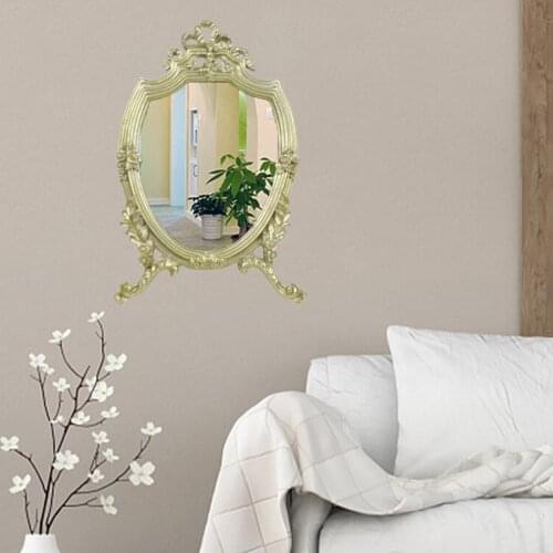 Vintage Makeup Mirror Photo Props Mirrored Tray Vanity Organizers Serving Tray for Living Room Bathroom Background Decor