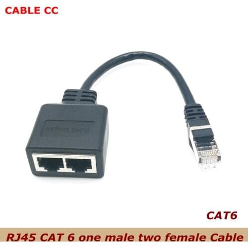 Eight core network cable distributor one point two adapter network extender CAT6 / CAT5 RJ45 simultaneous Internet IPTV broadban