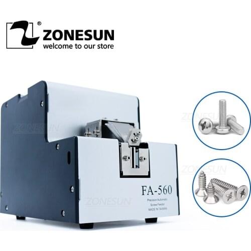 ZONESUN 110V/220V Automatic Screw Feeder Machine Conveyor Screw Arrangement Machine / FA-560 1.0 - 6.0 mm