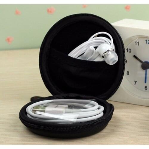 1 pc Durable EVA Black Portable Carrying Hard Holder Case Storage Bag for Earphone Headphone Memory Card for for Easy Travel