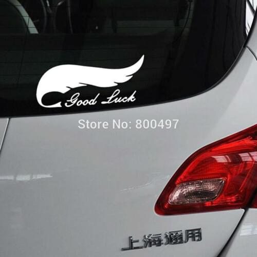 10 x Interesting Creative Fashion Car styling Feather Good Luck Car Sticker Car Accessories Decorative Decal Pattern Vinyl