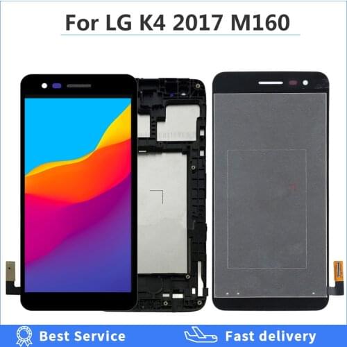 5.0 inch Display For LG K4 2017 M160 LCD Screen With Touch Digitizer Assembly M150 M151 M160e Lcd Repair Parts with Bezel Frame