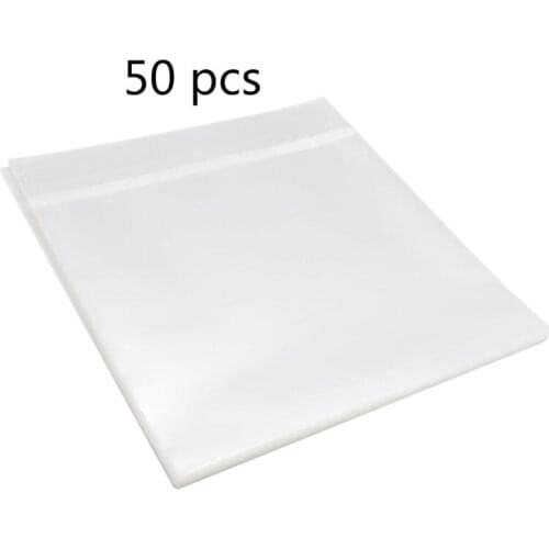 50Pcs 12" Recording Protective Sleeve for Turntable Player LP Vinyl Record Self Adhesive Records Bag U1JA