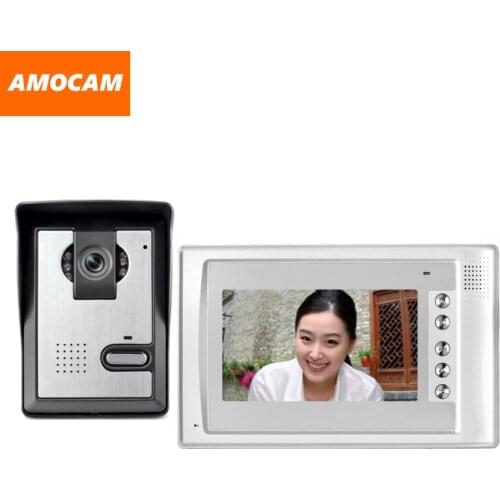 7" Monitor Video Doorbell Door Phone Kit IR Night Vision Aluminum Alloy Door Camera Video Intercom video interphone for home