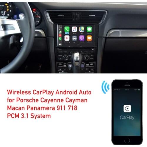 Wireless Android auto apple carplay box for Porsche PCM3.1 Cayenne Cayman Macan Panamera 911 718 hand free phone siri youtube