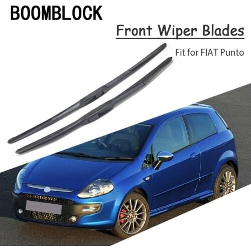 BOOMBLOCK 2pcs Car Accessories Windshield Rubber Original Wiper Blades Arm Kit For Fiat Punto Grande Punto Evo Vehicle