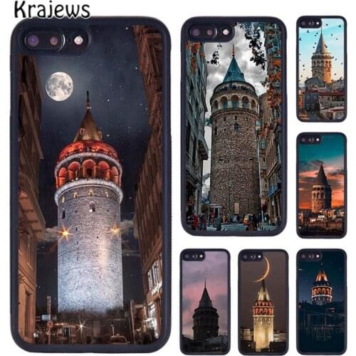Krajews Turkey Galata Kulesi Phone Case Cover For iPhone 5 SE 6s 7 8 plus X XS XR 11 12 pro max Samsung Galaxy S8 S9 S10 Plus